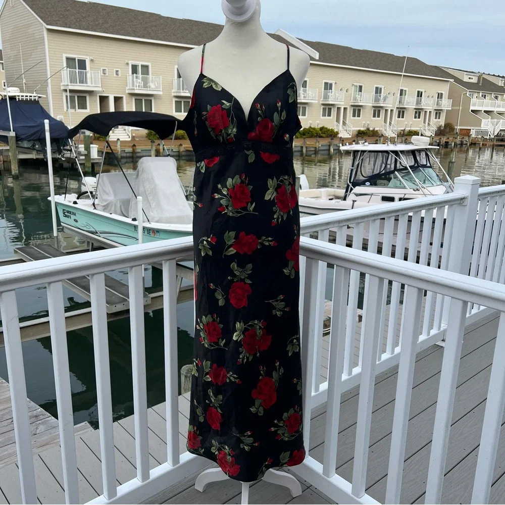 Vintage Floral Maxi Slip Dress - Picture 10 of 12